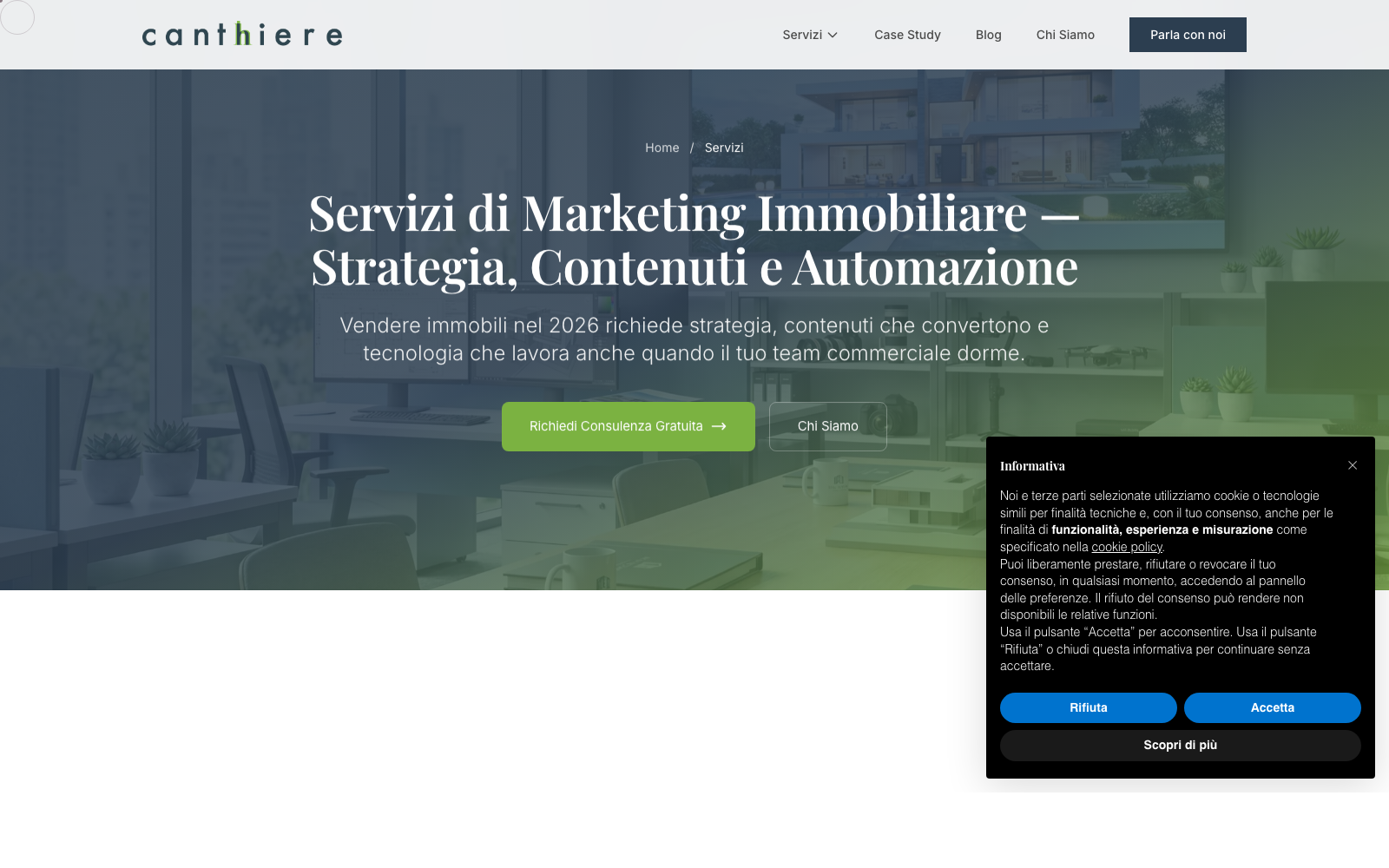 Pagina servizi Canthiere